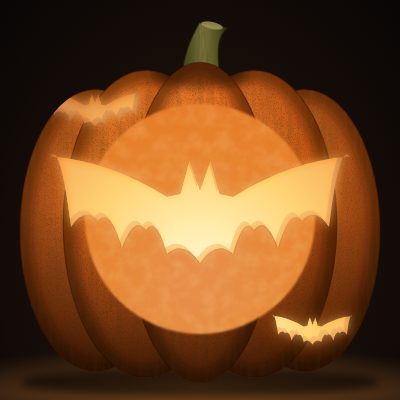 Bat Across the Moon carving stencil