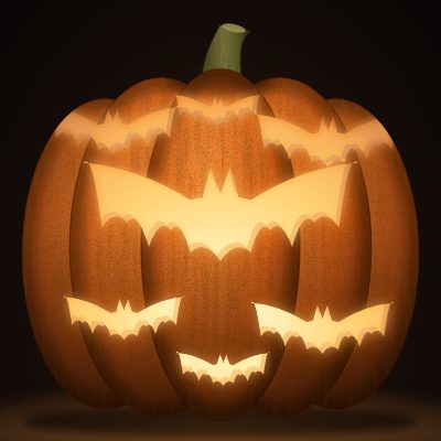 Bat Swarm carving stencil