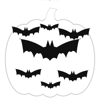 Bat Swarm carving stencil