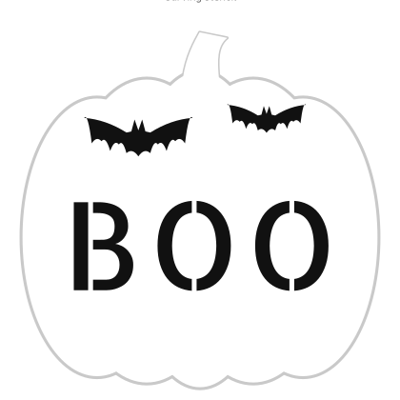 BOO! carving stencil