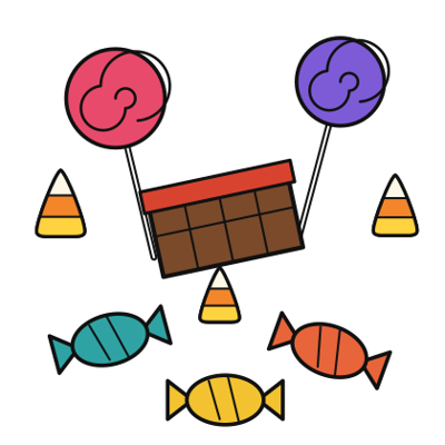 Halloween Candy coloring page