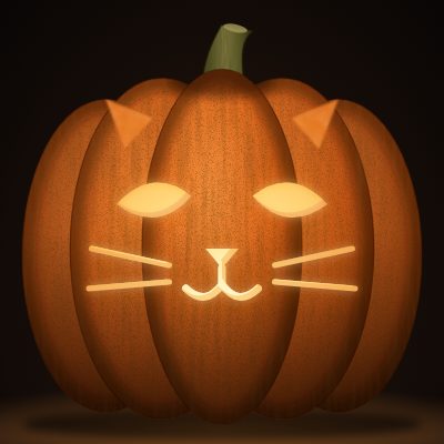 Kitty Face carving stencil