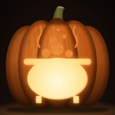 Bubbling Cauldron carving stencil