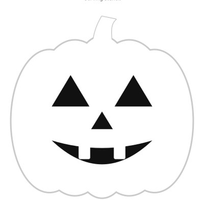 Classic Jack-o'-Lantern carving stencil
