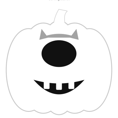 One-Eyed Monster carving stencil