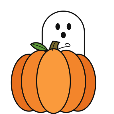 Peek-a-Boo Ghost coloring page