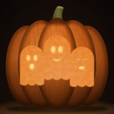 Ghost Trio carving stencil