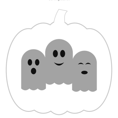 Ghost Trio carving stencil