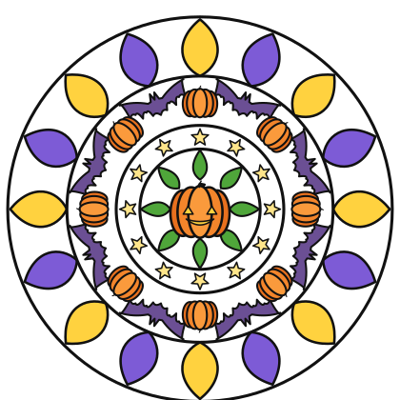 Halloween Mandala coloring page