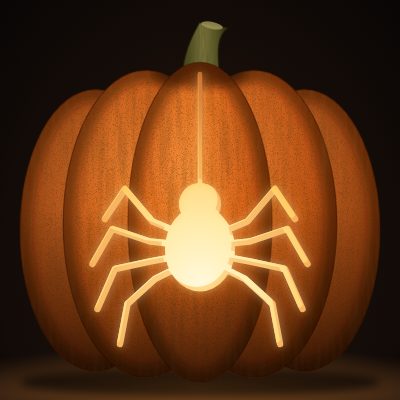 Hanging Spider carving stencil