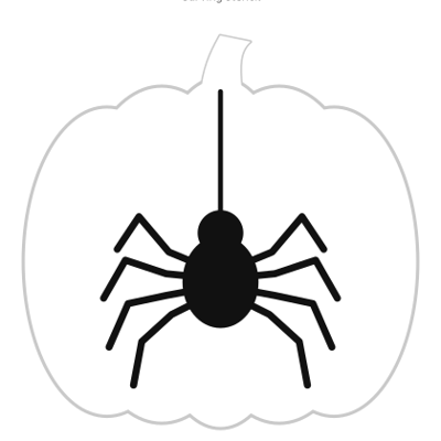 Hanging Spider carving stencil