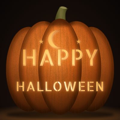 Happy Halloween carving stencil