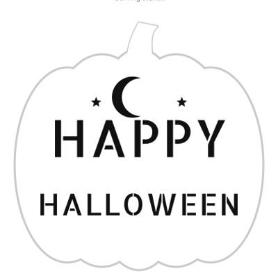 Happy Halloween carving stencil