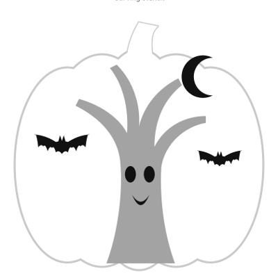Haunted Tree carving stencil