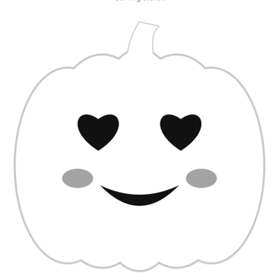Heart Eyes carving stencil