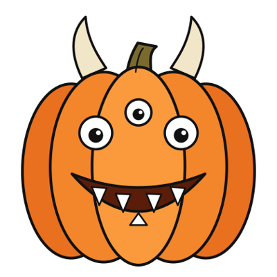 Monster Pumpkin coloring page