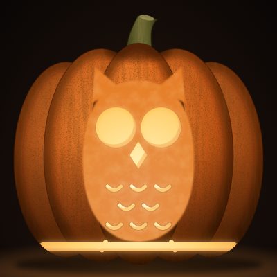Night Owl carving stencil