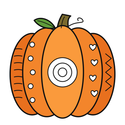 Patterned Pumpkin coloring page