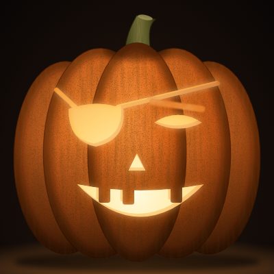 Pirate Pumpkin carving stencil