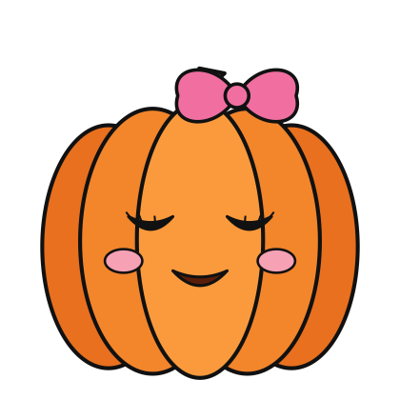 Pumpkin with a Bow coloring page