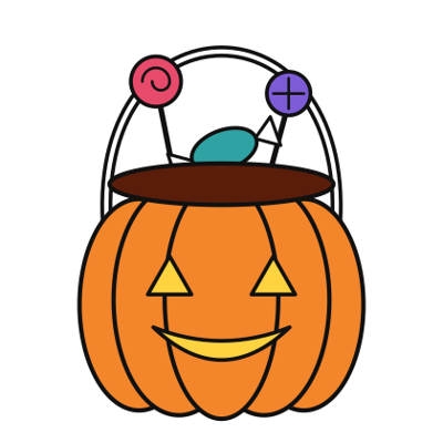 Trick-or-Treat Bucket coloring page