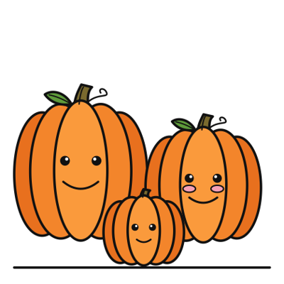 Pumpkin Family coloring page