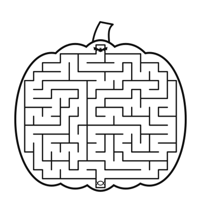 Pumpkin Maze coloring page