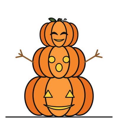 Jack-o'-Lantern Stack coloring page
