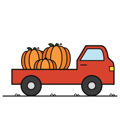 Pumpkin Truck coloring page