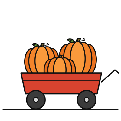 Pumpkin Wagon coloring page