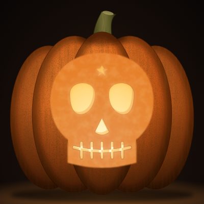 Grinning Skull carving stencil