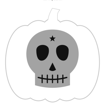 Grinning Skull carving stencil