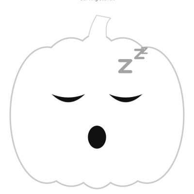 Sleepy Pumpkin carving stencil