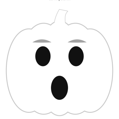 Surprised! carving stencil