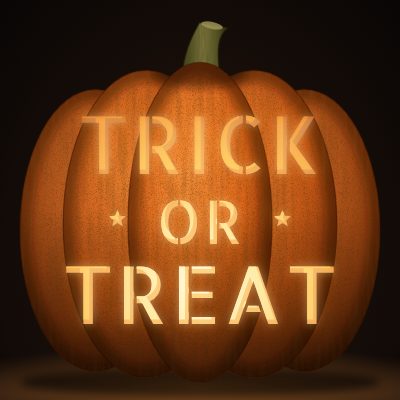 Trick or Treat carving stencil
