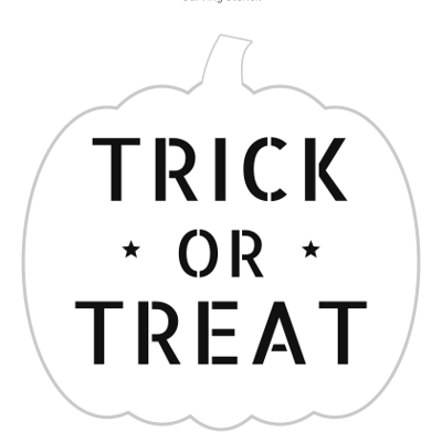 Trick or Treat carving stencil