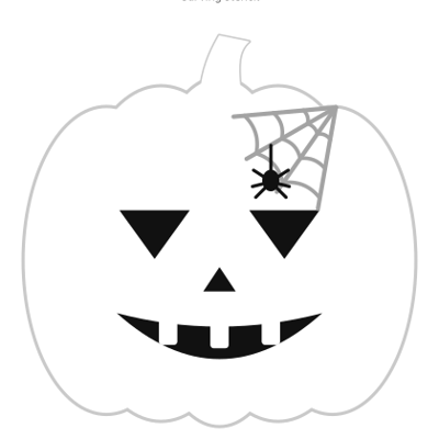Spider-Web Grin carving stencil