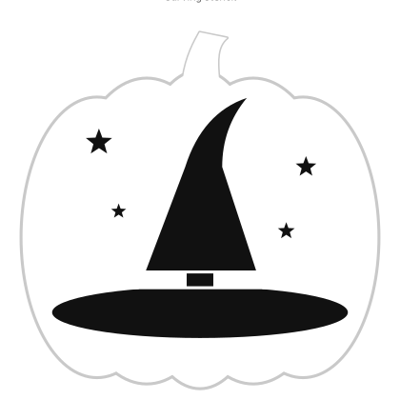 Witch's Hat carving stencil